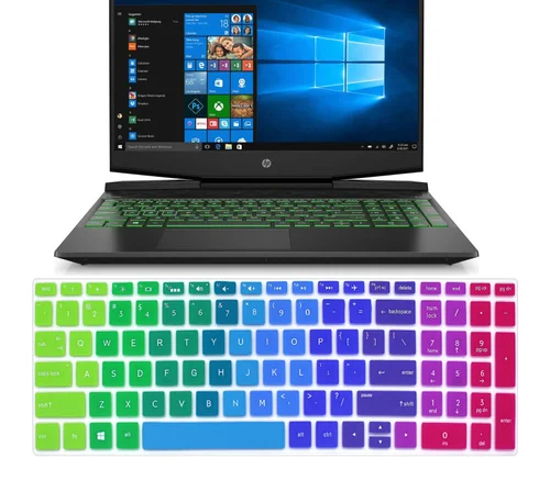 Imagen 1 del producto Protector de silicona para teclado de portátil HP Pavilion Gaming 15 15-dk2801tx 15-dk2085tx 15-dk2802tx 15-dk series 15,6 pulgadas