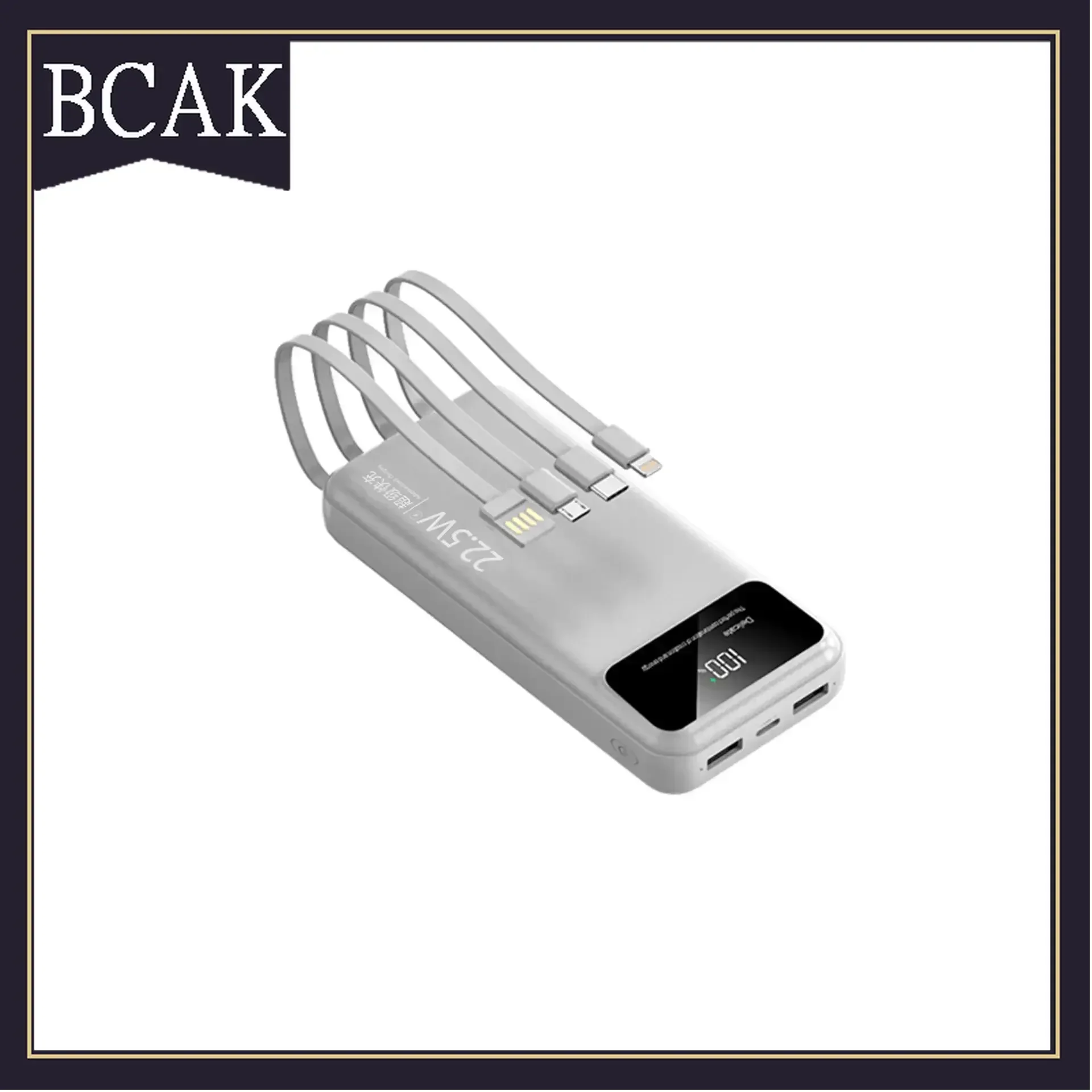 

Быстрый внешний аккумулятор большой емкости с кабелем 20000 мАч BCAK, мобильный блок питания, подарок компании для мобильного телефона Iphone