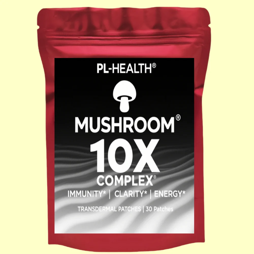 

10 Mushroom Complex Transdermal Patches Lions Mane, Reishi And Cordyceps For Memory Natural Energy Stress Relief 30 Patches