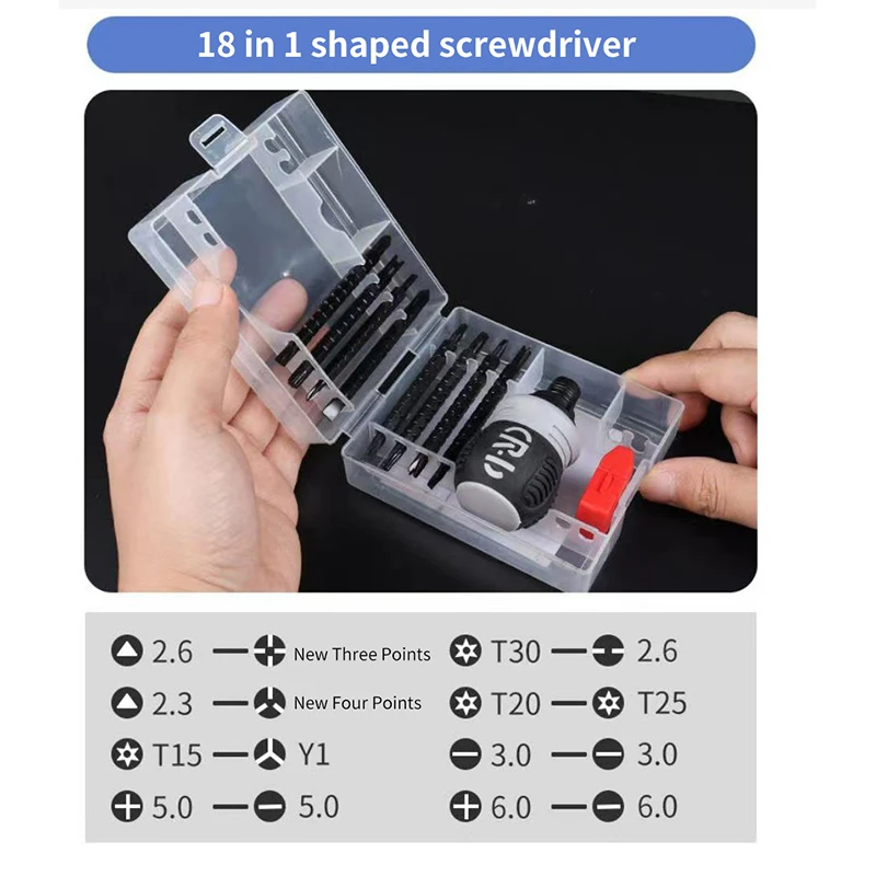 1Set 26 In 1 Ratchet Screwdriver Set Magnetic Dual-purpose Batch Head Telescopic Labor-Saving Screwdriver Hand Tool