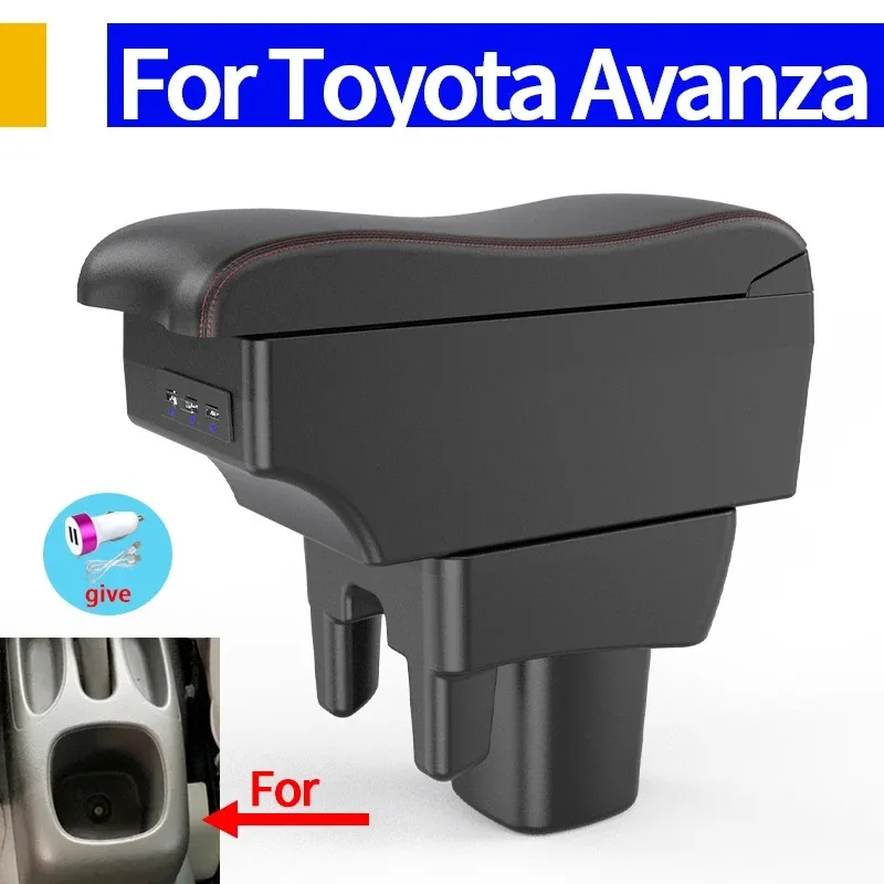 

Для Toyota Avanza 2009, подлокотник, детали для модернизации, центральная консоль, специальное пространство для хранения, автомобильный подлокотник с USB
