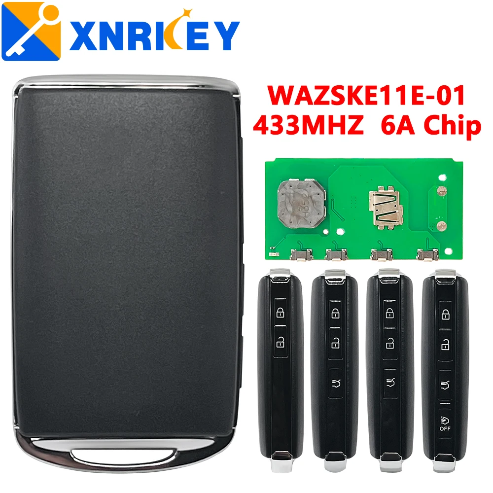 XNRKEY For Mazda Smart Key Remote 315Mhz 6A Chip  P/N: WAZSKE11E01 Auto Key