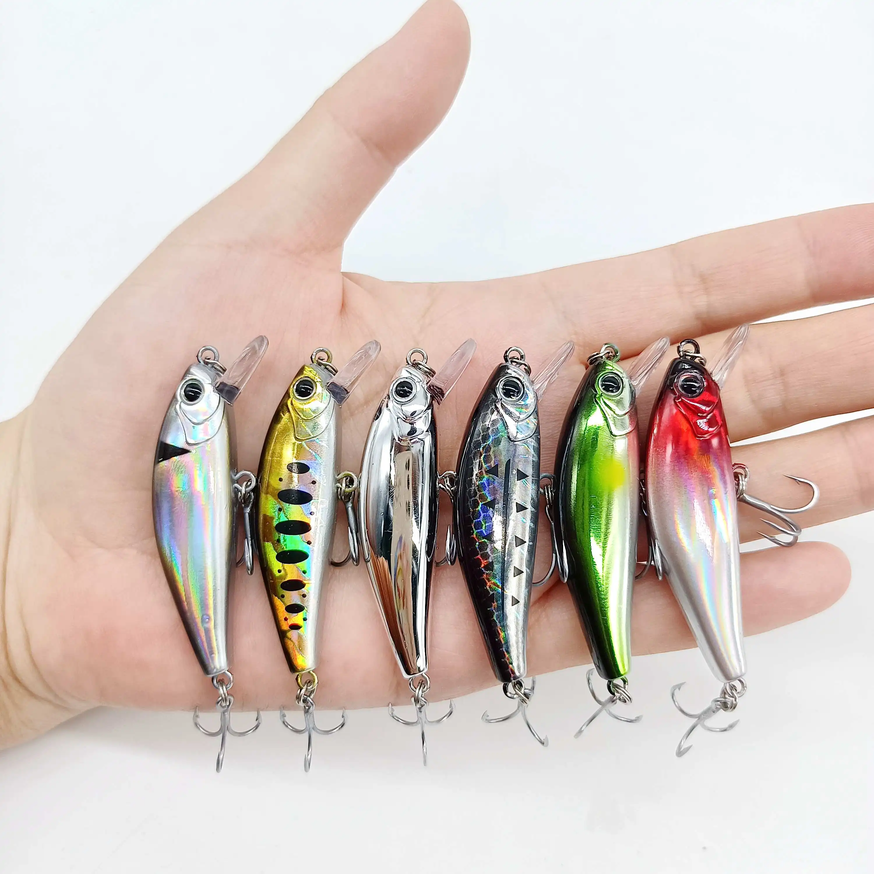 DUODUOYU 1PCS  Small Sinking Minnow Wobblers Fishing Lures4.6g/55mm Trout Artificial Hard Bait Jerkbait Crankbait Bass Tackle