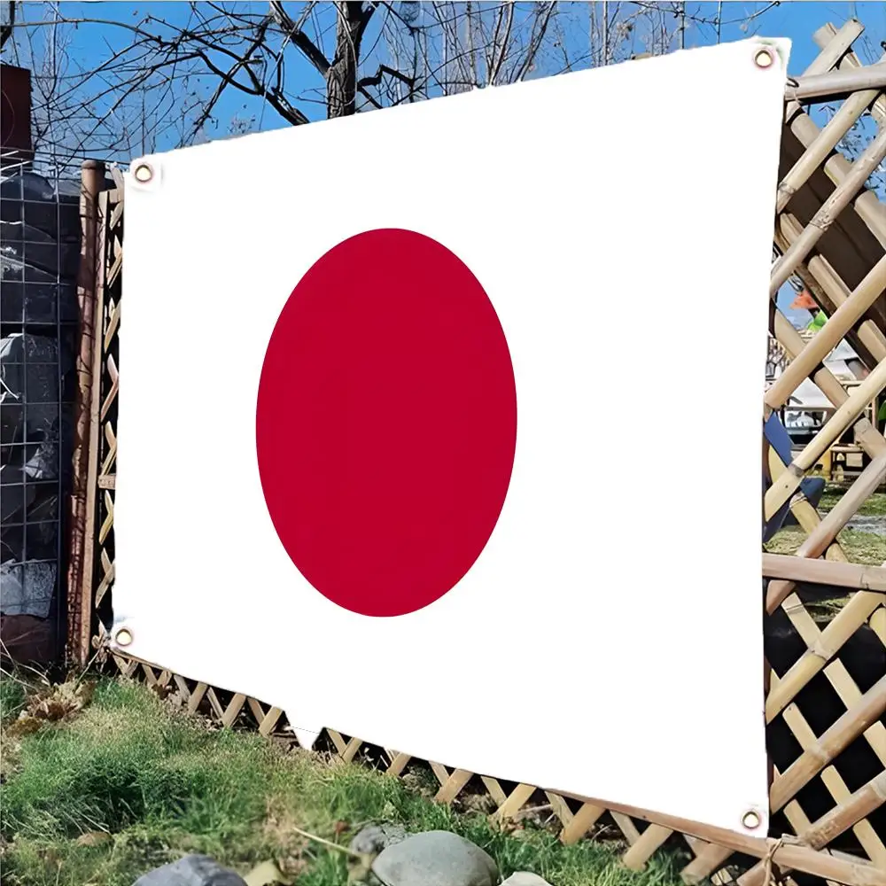 Flag of Japan Flags Edgeless four-ring hanging decor indoor outdoor compatible easy for hanging display