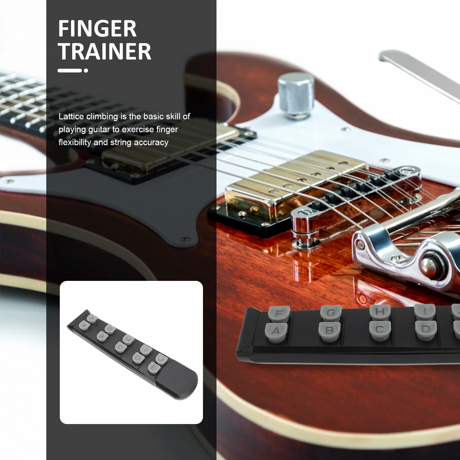 

Plastic Guitar Finger Exerciser Grade Imitating Pressing Tool for Guitar Finger Flexibility Strength Training Device