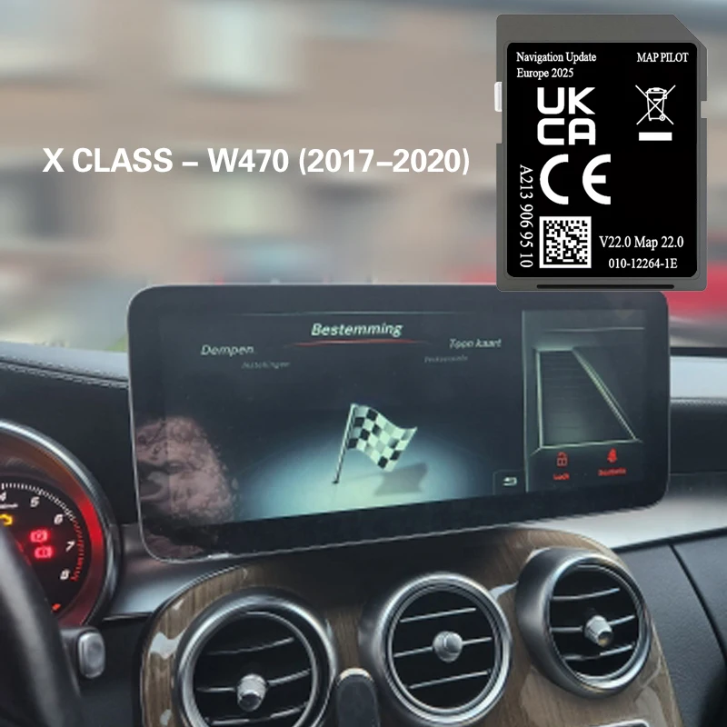 メルセデスxクラスw470-2017-2020カーナビa2139069510-v22-sdカード用フランス、イタリア、eu、イギリス地図更新
