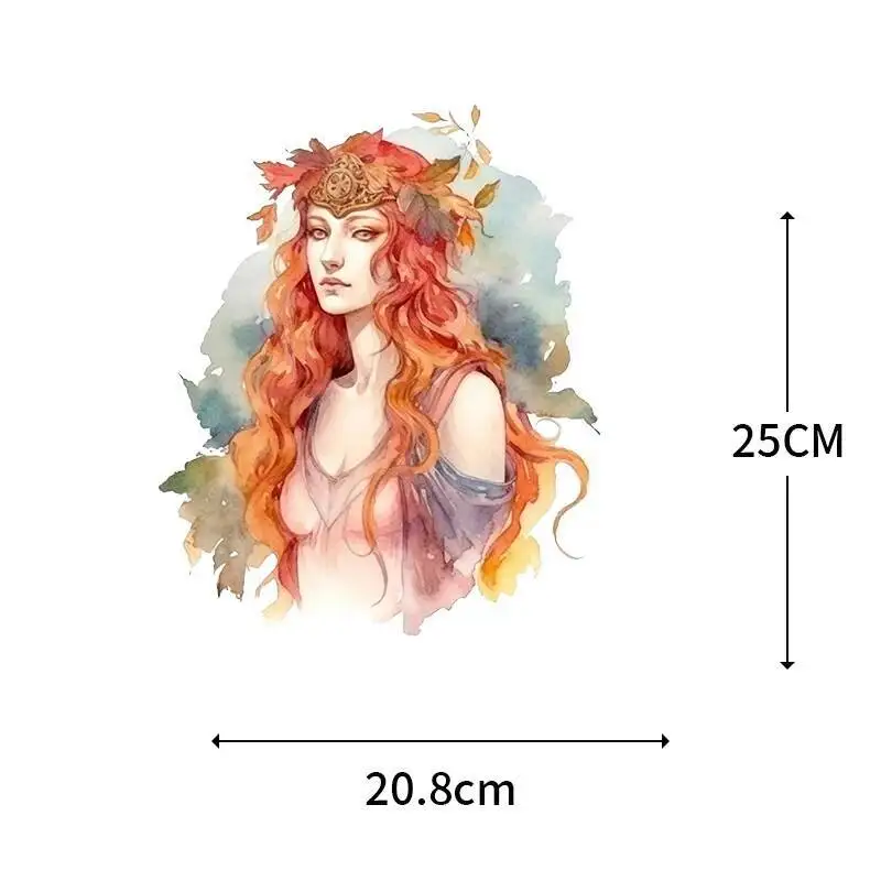 الحديد الساخن ختم آلهة الحرب القديمة نمط آلهة الإبداعية الكرتون نقل الحرارة ملصق ملابس الكبار ملصق قابل للغسل