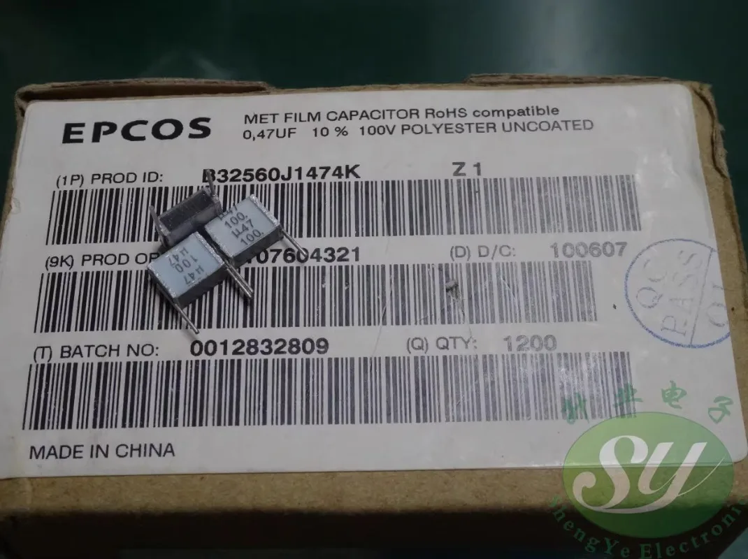 

10PCS EPCOS 0.47uf/100v 470nf u47 474 New 7MM melaleuca cake capacitor B32560J1474K