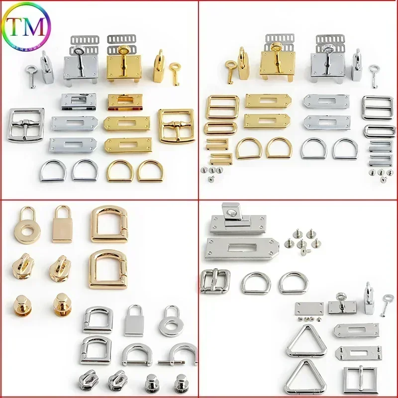 1-10Sets Luxury Wholesale Bag Metal Clasp Twist Turn Lock a Set of Locks for Women Handbag Shoulder Bag Purse DIY Accessories