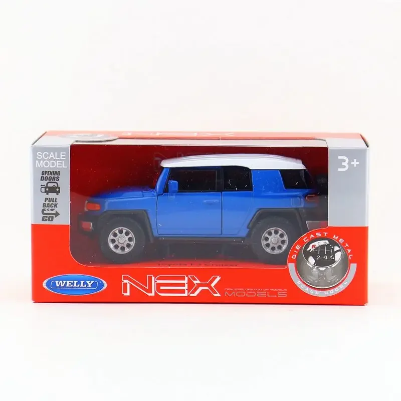 

1/36 TOYOTA FJ Crusier Toy Car Model For Children Welly Diecast Off-Road Miniature Vehicle Pull Back Collection Gift For Kid Boy