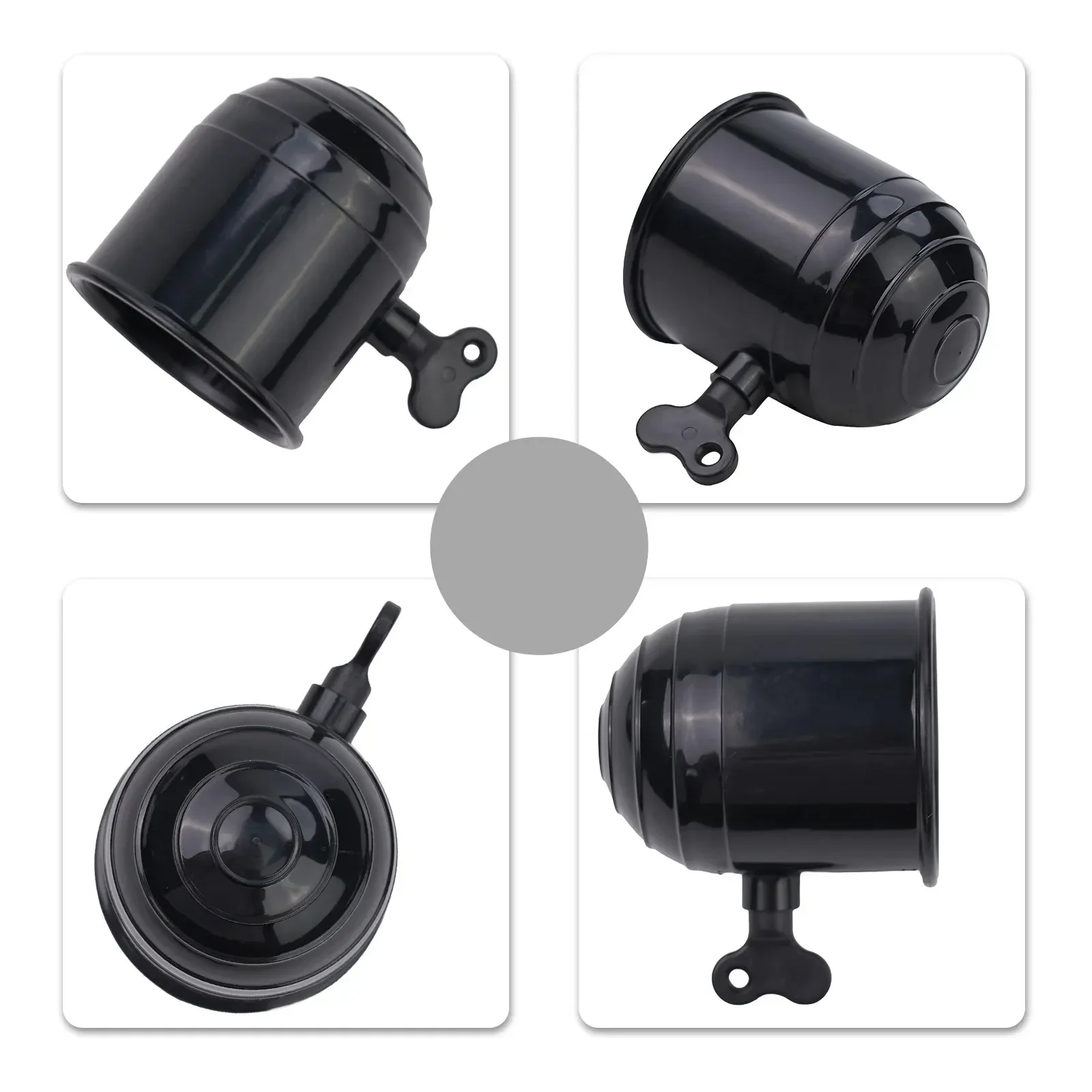 Car Tow Ball Cover With Screw 1pcs Plastic Protector Semi Trailers 50mm Black/Silver Caravan Hitch Accessories