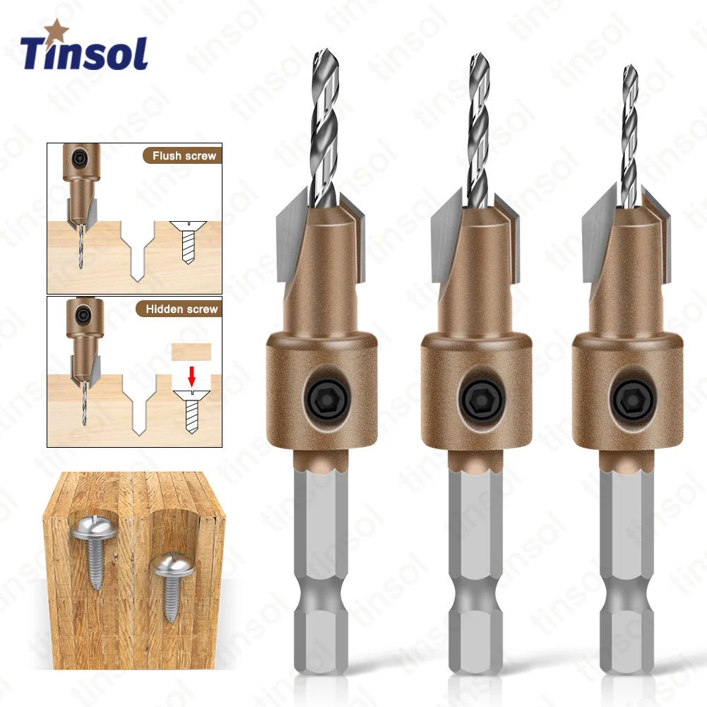 

8/10mm Professional Grade Step Drill Bit for Blind Hole Alloy Woodworking Deep Hole Bit Screw Installation Cabinet Making