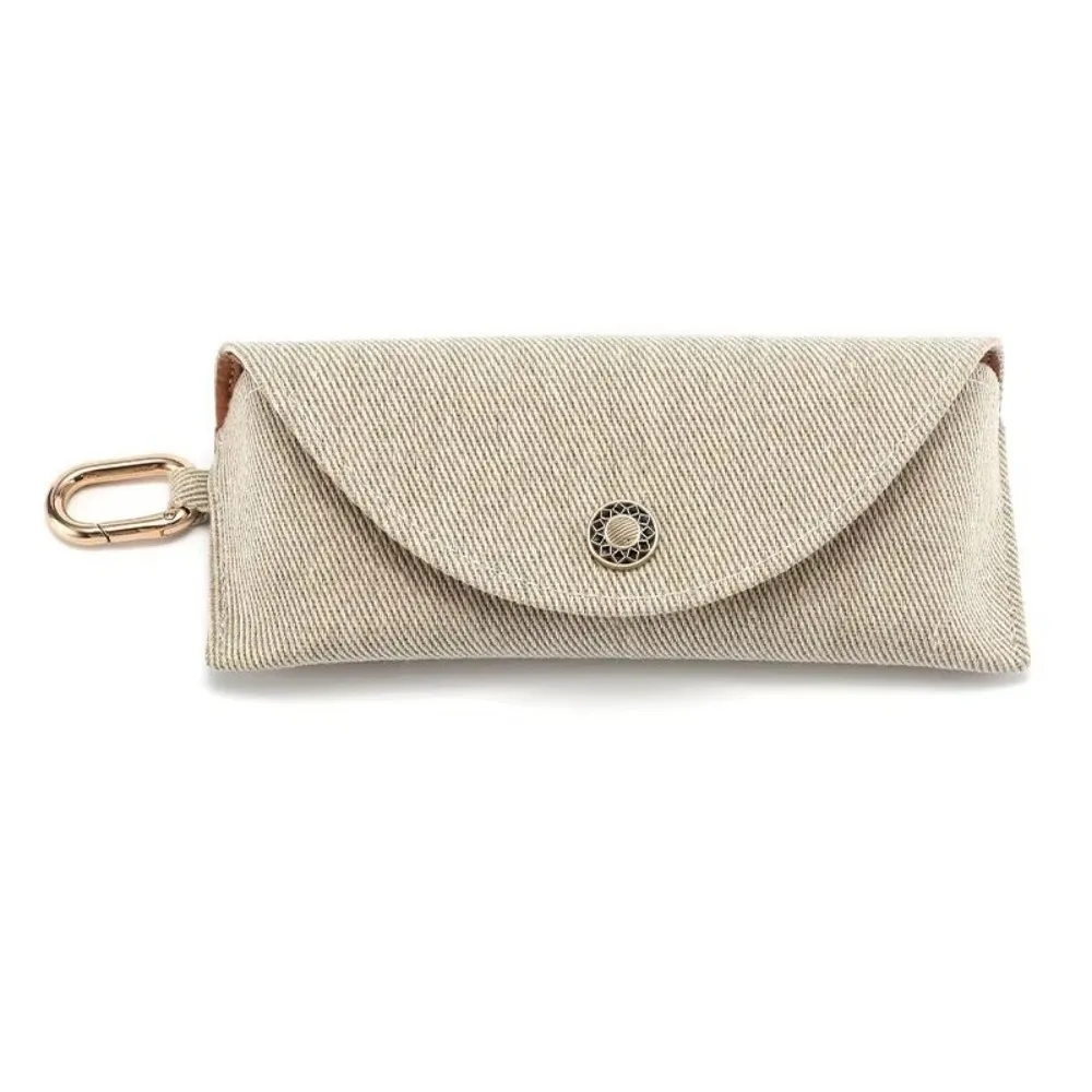 

Portable Dustproof Denim Glasses Box Hanging with Hook Sunglasses Bag Glasses Case Holder fGlasses Organizer