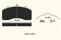 Store code: B2927930824 for rear brake pad TGA-TGS-TGS-TGX YM WABCO NG22 caliper