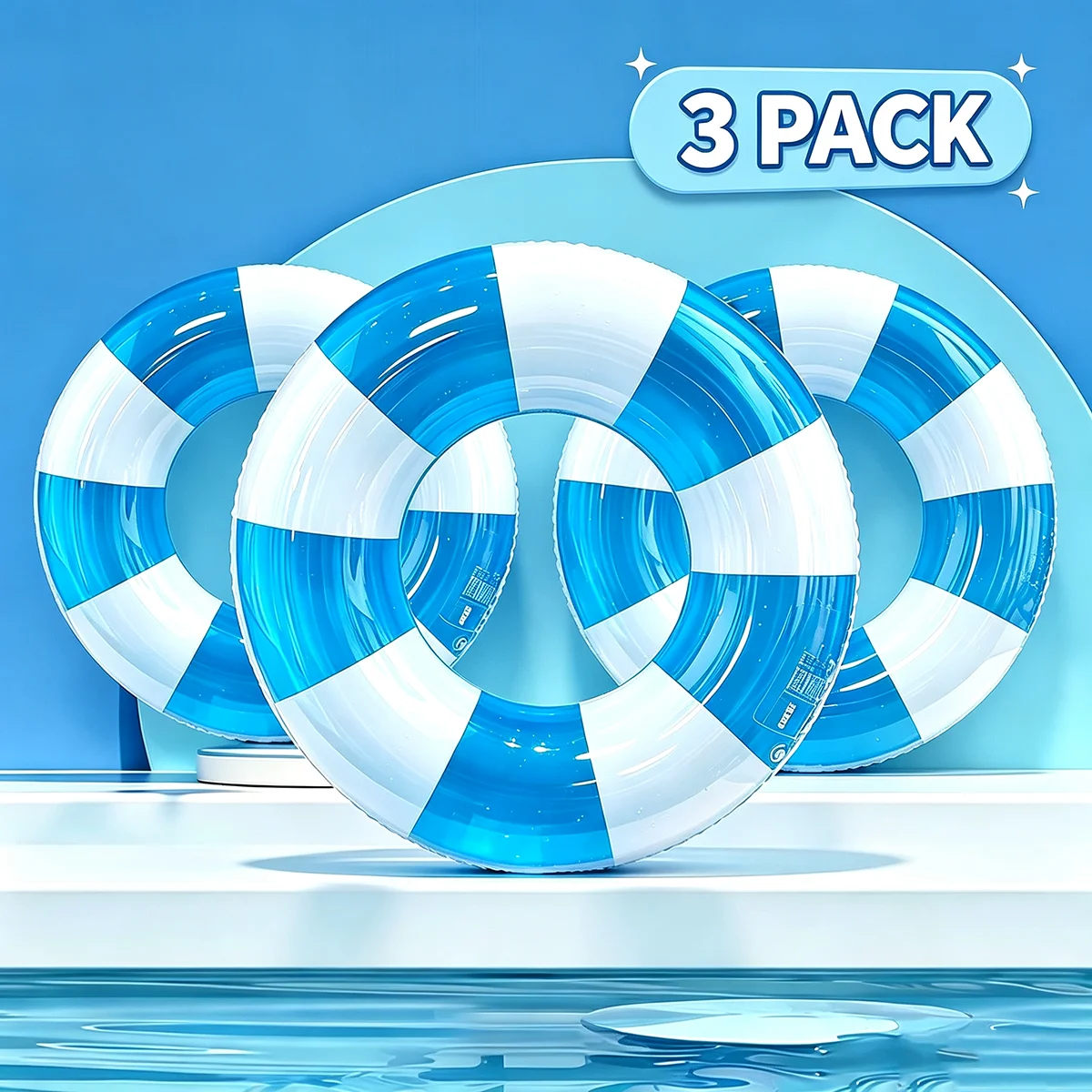 Inflatable Swim Ring Pool Float 70cm Swimming Ring Water Floating Tube Summer Pool Accessory for Swimming Beach Vacation