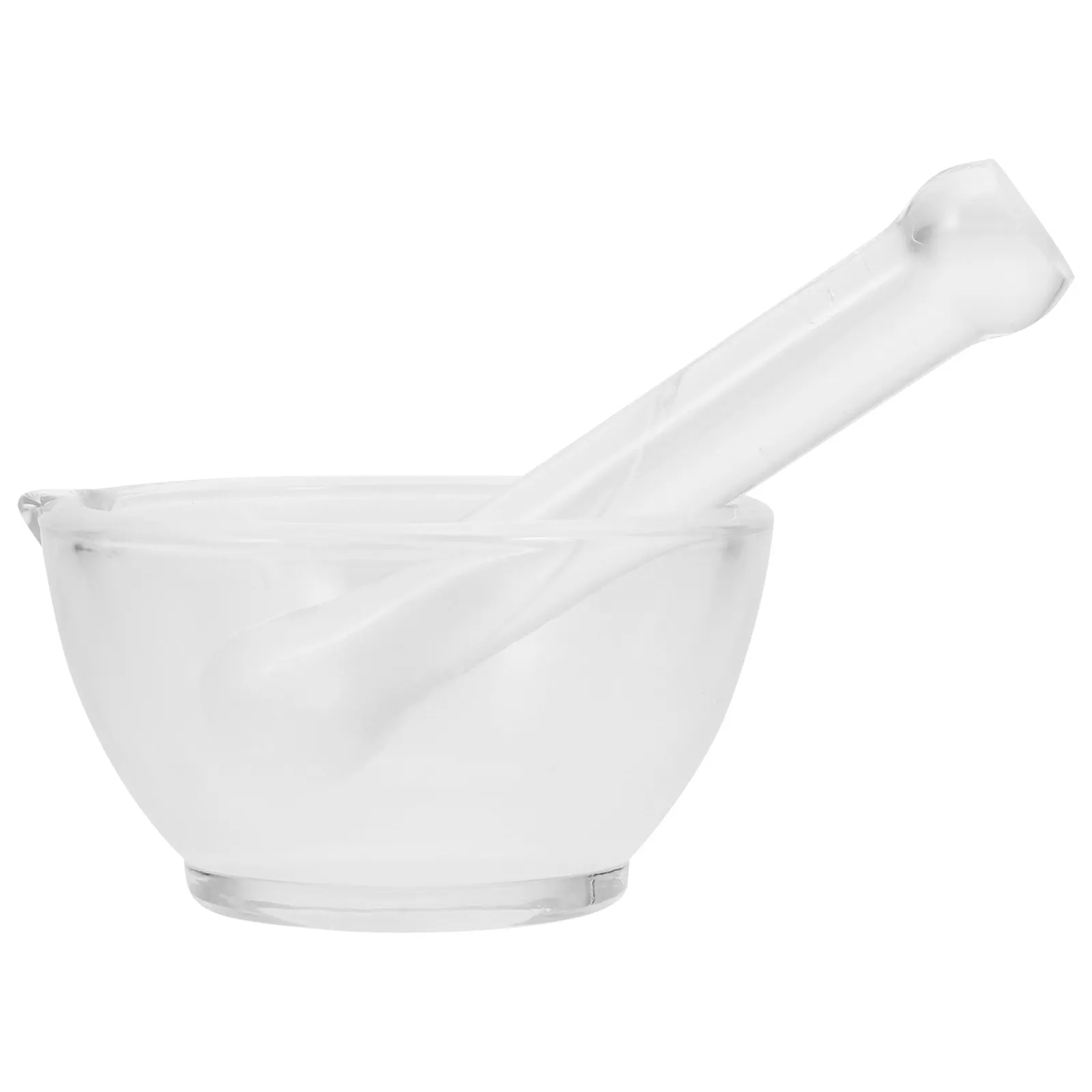 

1Set Glass Mortar and Pestle Set 60Ml Thickened Base Lab Grinding Bowl for Science Laboratory Chemical Experiments Kitchen Food