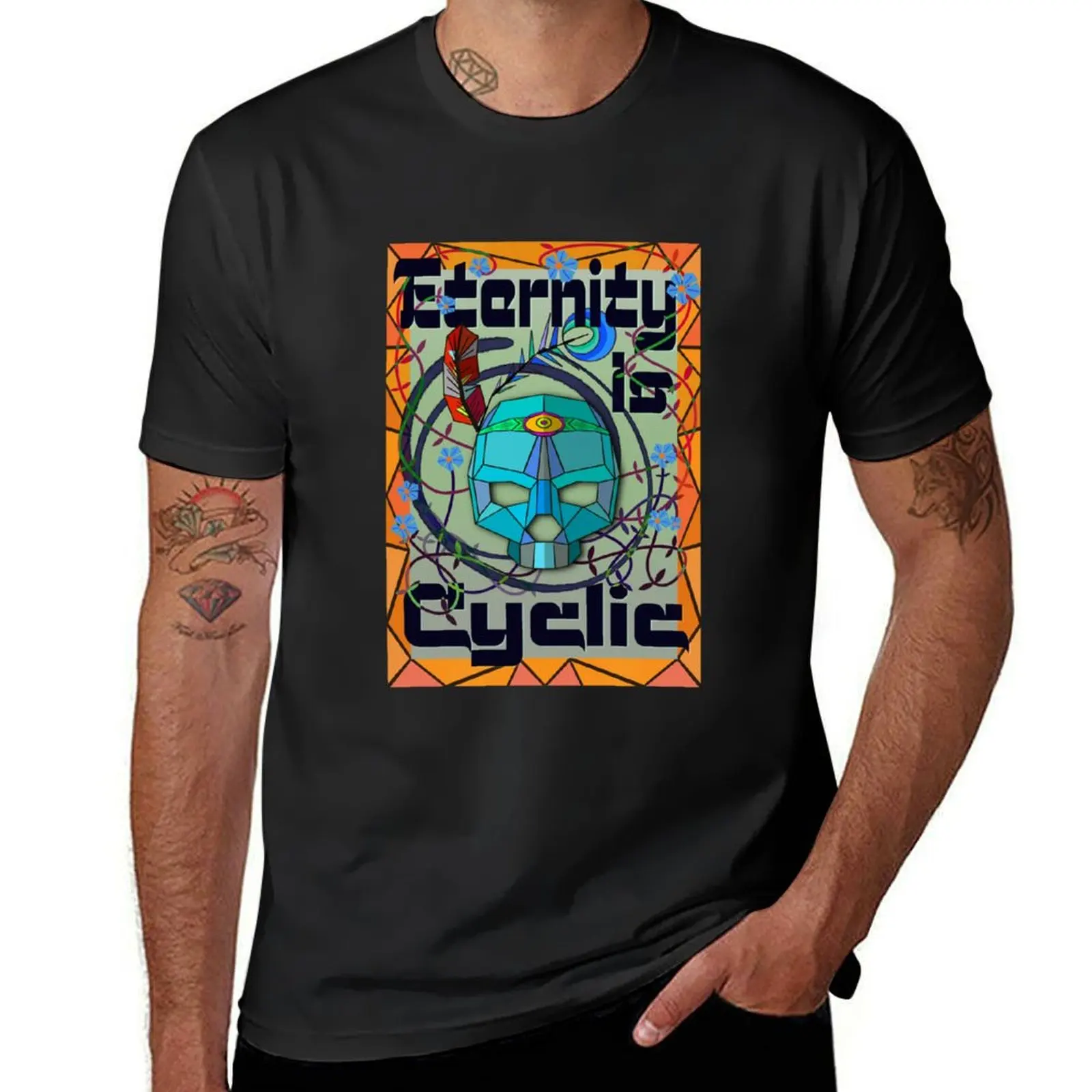 Eternity is cyclic T-Shirt tops vintage kawaii clothes sports fans t shirts men