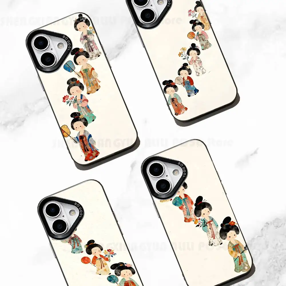 

Lady Painting Traditional Case For IPhone 11 12 13 14 15 16 17 Pro Max XS X XR Cover