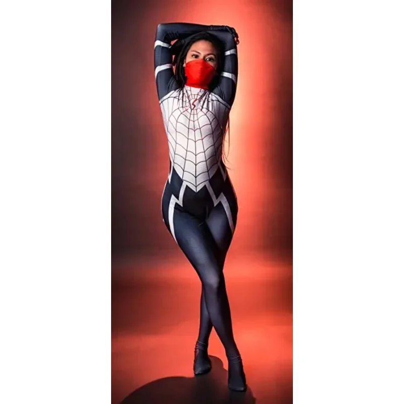 Sn88 Cindy women Moon Silk cosplay costume adults girls women superhero Zentai Halloween bodysuit party jumpsuit * #2 @ 5