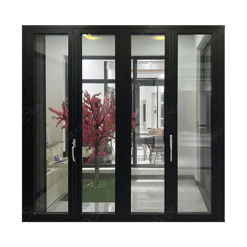 

Hot Sale Living Room Bifold Internal Doors Aluminum Alloy Folding Door Slim Aluminum Folding Exterior Door