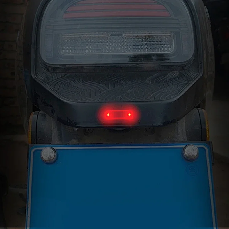 Motorcycle Bicycle Mini LED Wireless Warning Anti-Theft Caution Light Prevent Rear end Collision Solar Power Strobe Running Lamp