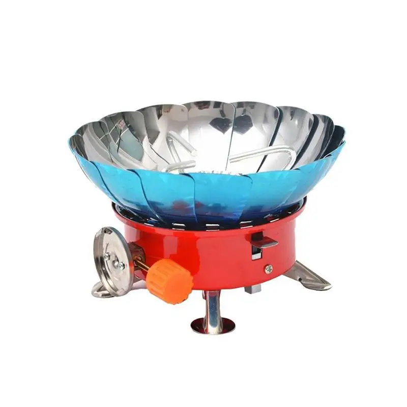 2800W 방풍 휴대용 캠핑 가스 스토브, 하이킹, 백패킹, 생존 요리를 위한 보관 가방이 있는 야외 피크닉 버너