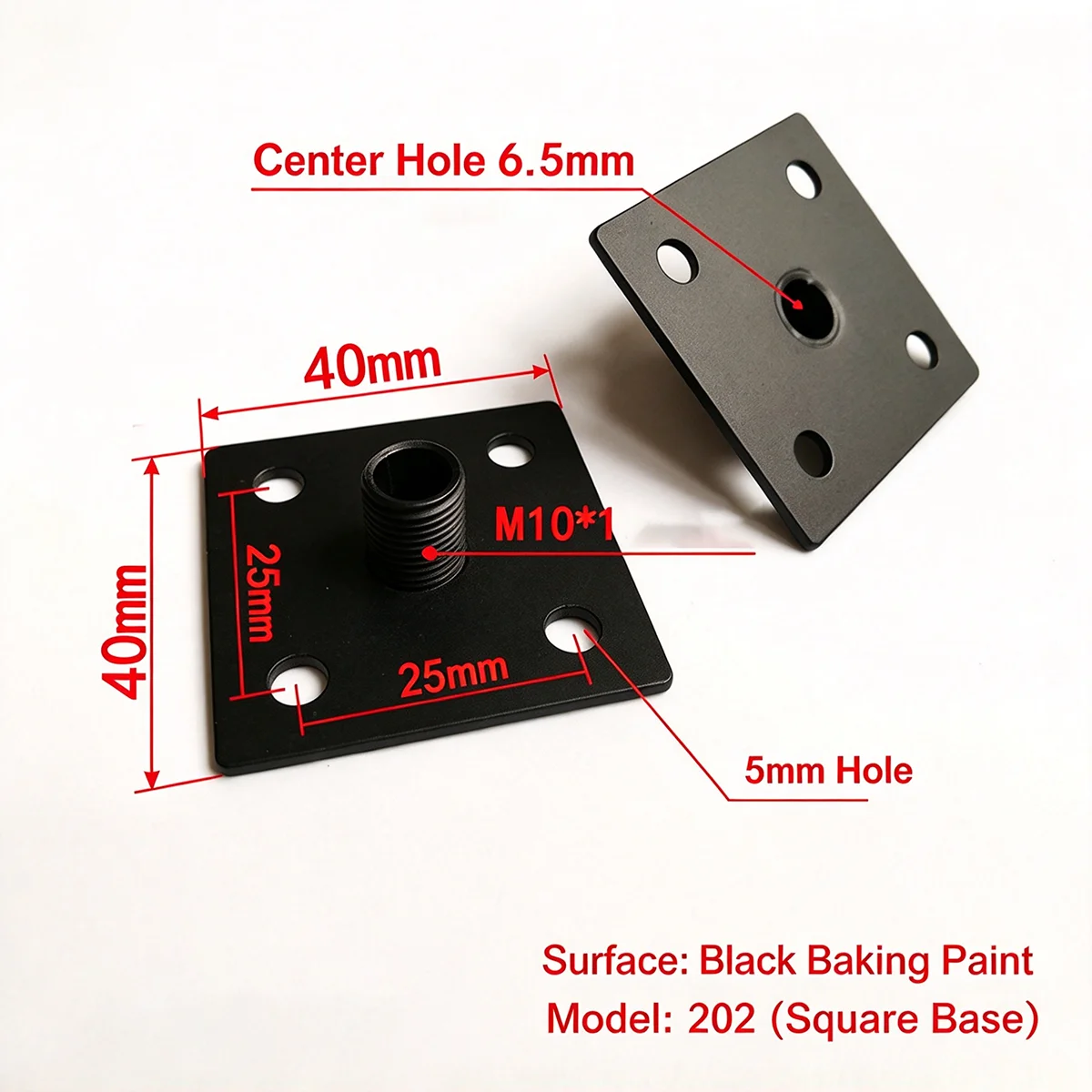 1pcs Table Lamp Base M10*1 Fixed Bracket Hose LED Square Lamp Holder DIY Machine Tool Lamp Wall Lamp Desk Lamp Silver Black
