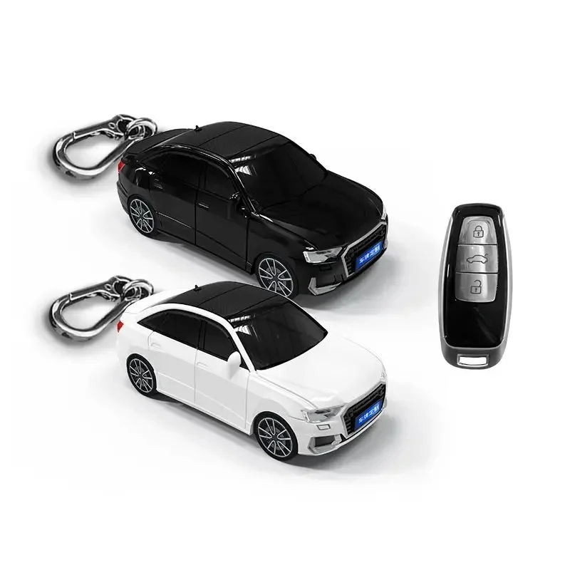 For Audi A6 Key Cover Car Model Key Protective Case Creative Personalized Gift Car Key Pack Buckle Accessories Key Cover