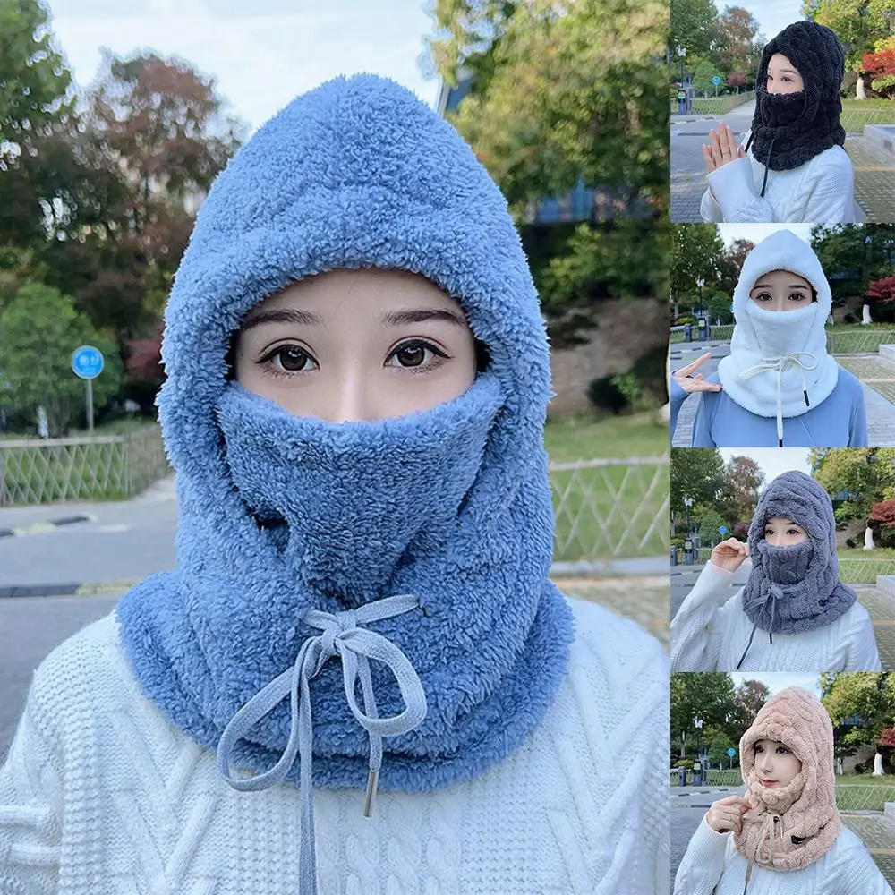 Modische Wintermütze aus Polyester, Winterwärmer, Vollgesichts-Skimaske, winddichte Sturmhaube für Damen und Herren