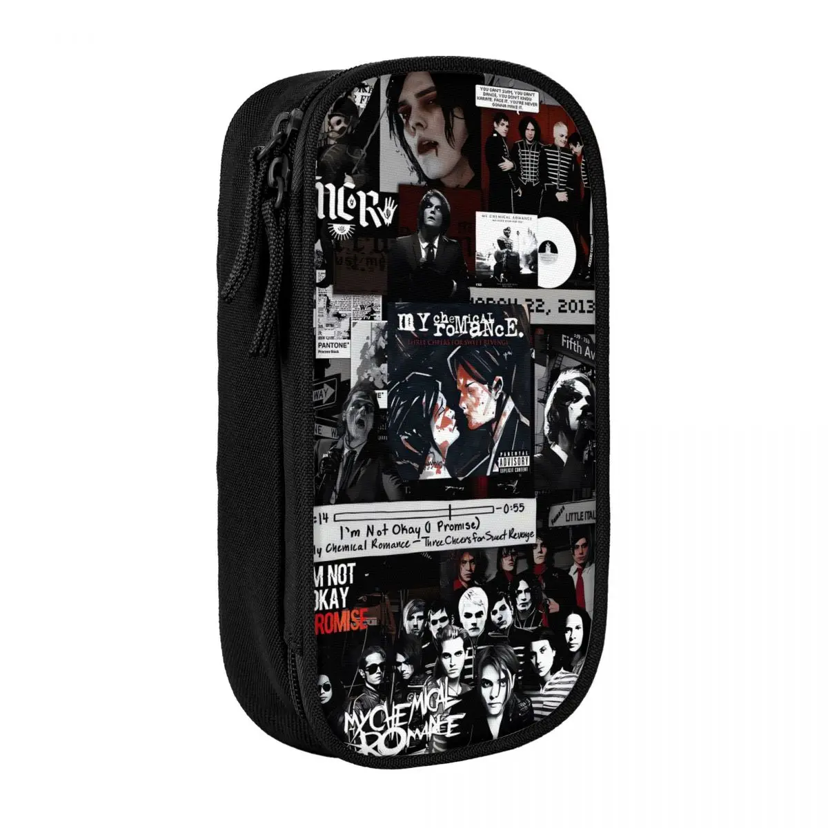 Retro Pencil Case My Chemical Romance Pencil Pouch Fundamental Paper Education Back To School Pencil Cases Boy Girl Canvas