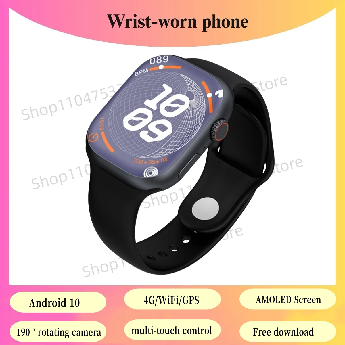 

CD99 Smart Watch 4GB RAM AMOLED Wifi ROM GPS 64GB Position APP Download Bluetooth Men Women Cellular Card Version Smartwatch