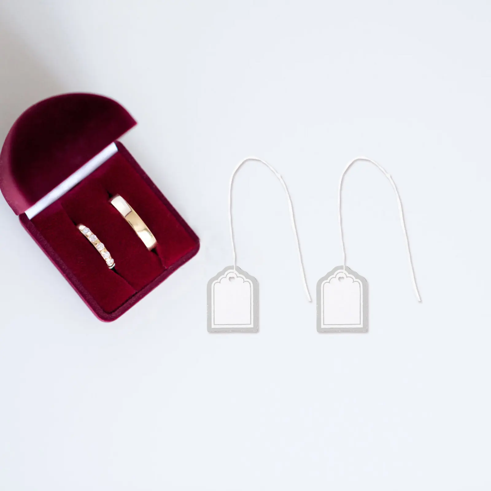 

500 шт. веерообразных ценников из чистой бумаги с веревкой для ювелирных изделий, одежды, поделок, розничной торговли, пасхальных и рождественских подарков