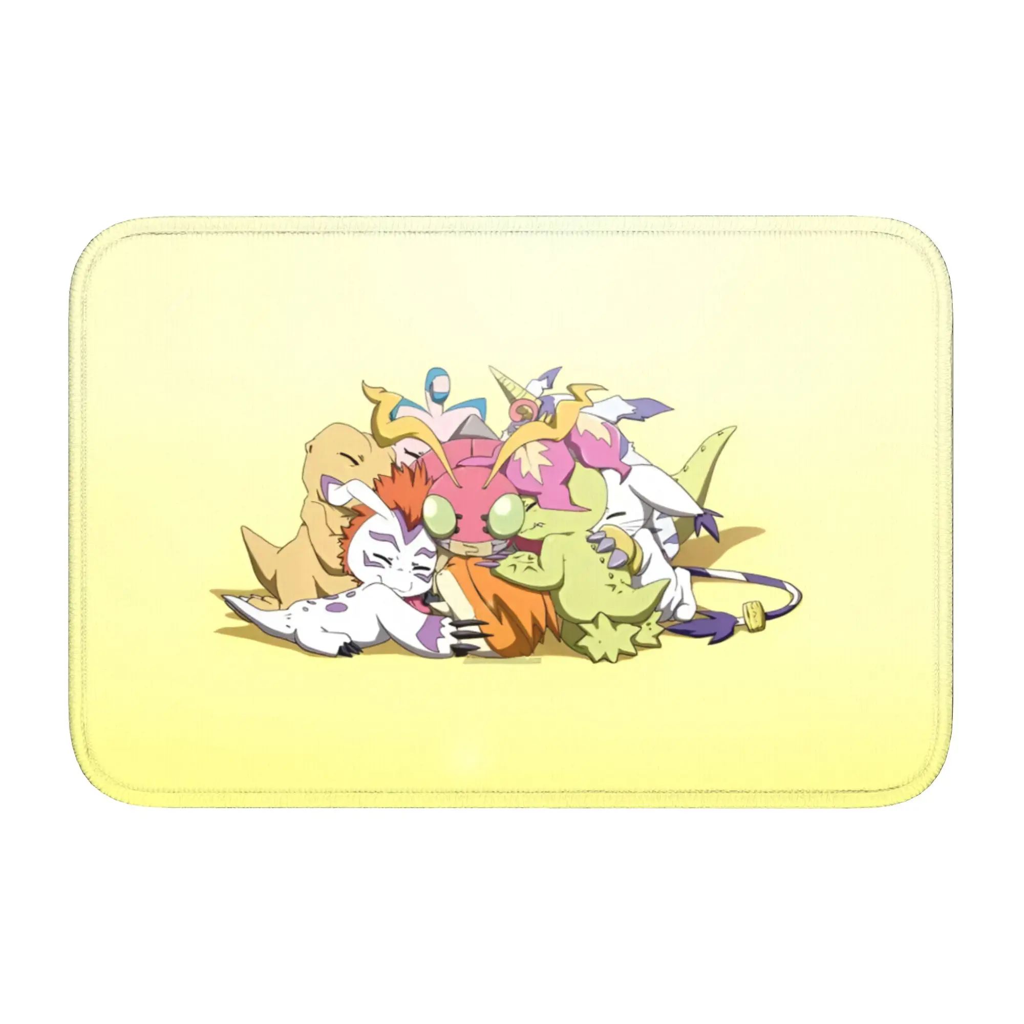 Benutzerdefinierte Digimon-Abenteuer Anime Fußmatte für den Eingangsbereich, Outdoor-Badematte, Küchen-Fußmatte, Schlafzimmer-Teppich, Fußabtreter