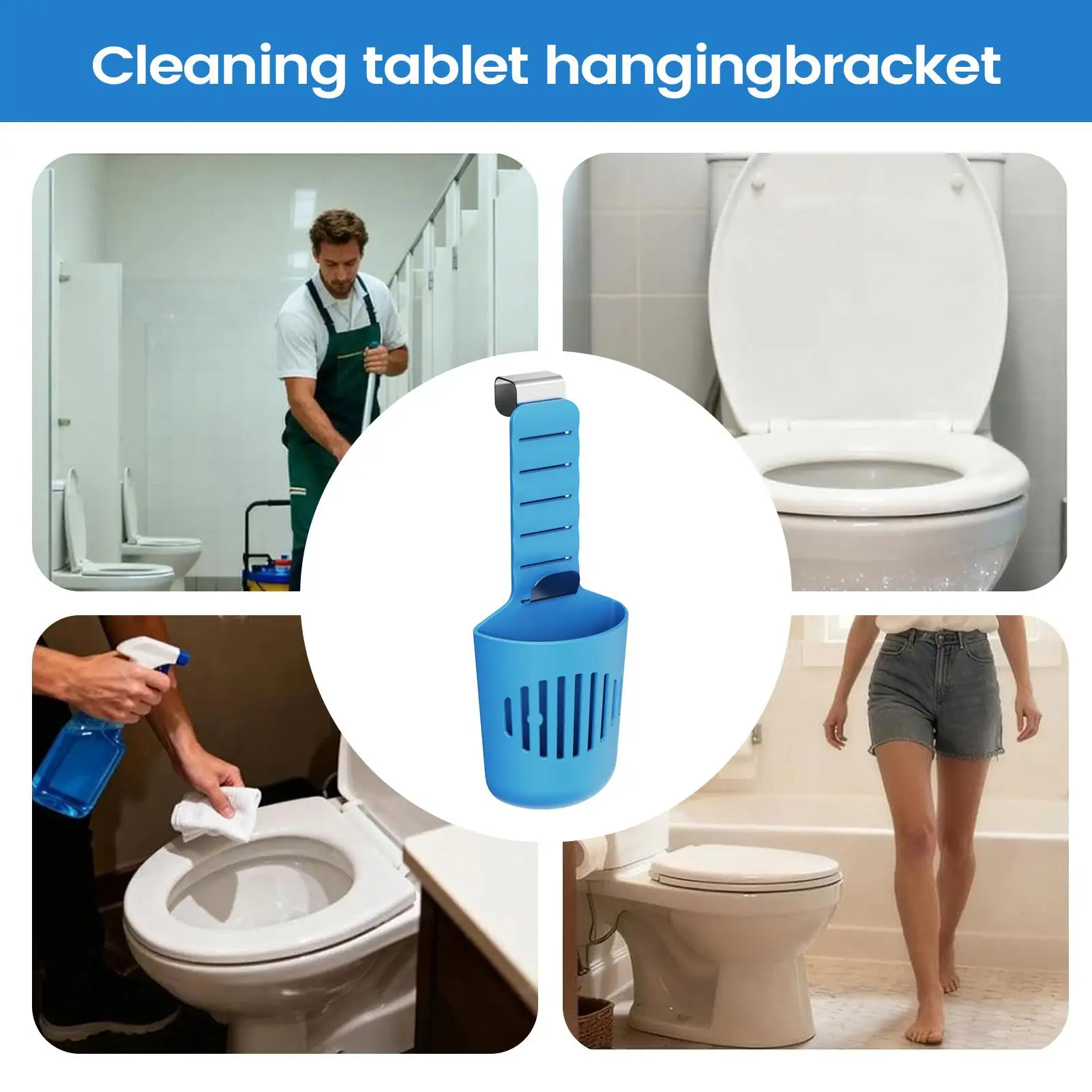 Toilet Bowl Tablet Holder Large Capacity Adjustable Bracket Tank Cleaning Tablet Holder For Inside Daily Bathroom Household