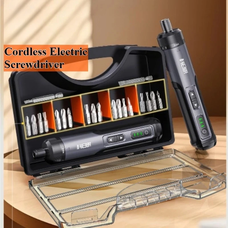 Electric Screwdriver Battery Rechargeable Cordless Screwdriver Cordless Impact Screwdriver Household Maintenance Repair