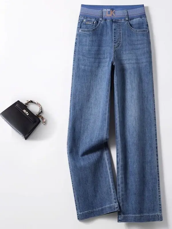 

High Waist Straight Leg Jeans Women's Loose Fit Slimming Narrow Version Wide Leg Pants Spring New Arrival Denim Jeans