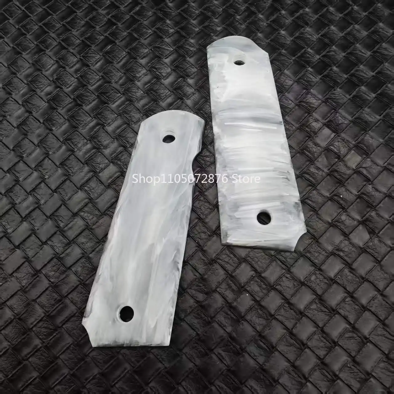 1 Pair Marble Texture Acrylic Handle Scales Blanks DIY Decorative Grip Material for 1911 Handle Multi-purpose Making Accessories
