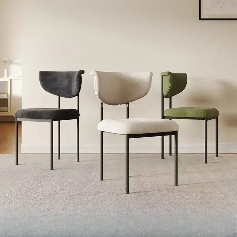 

Hot Cream, Dining Chair, Household, Light Luxury, Dining Room, Dining Table, Chair, Modern, Minimalist, Makeup, Backrest Stool