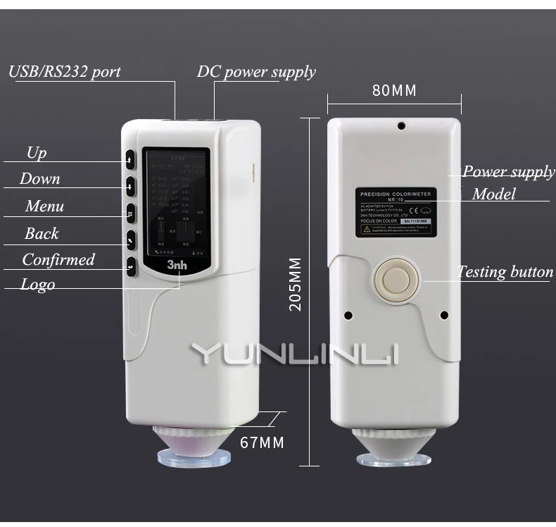Portable Digital Precise Colorimeter Color Difference Meter Tester Color Meter Color Reader  With CE Certificated NR10QC