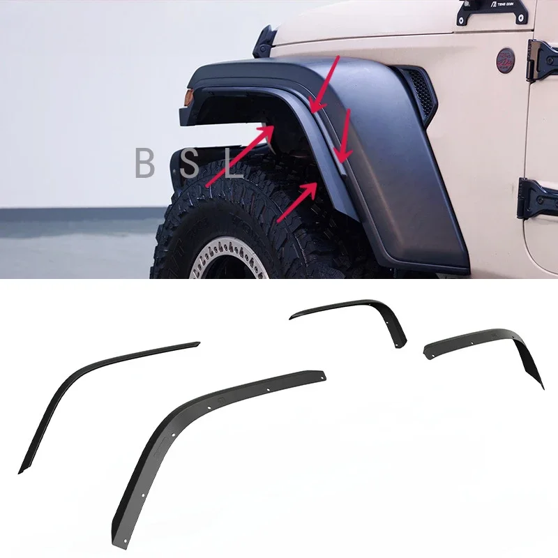 

4pcs JL1280 plastic small fender for jeep for wrangler JL 2018-2022 low original fender flares