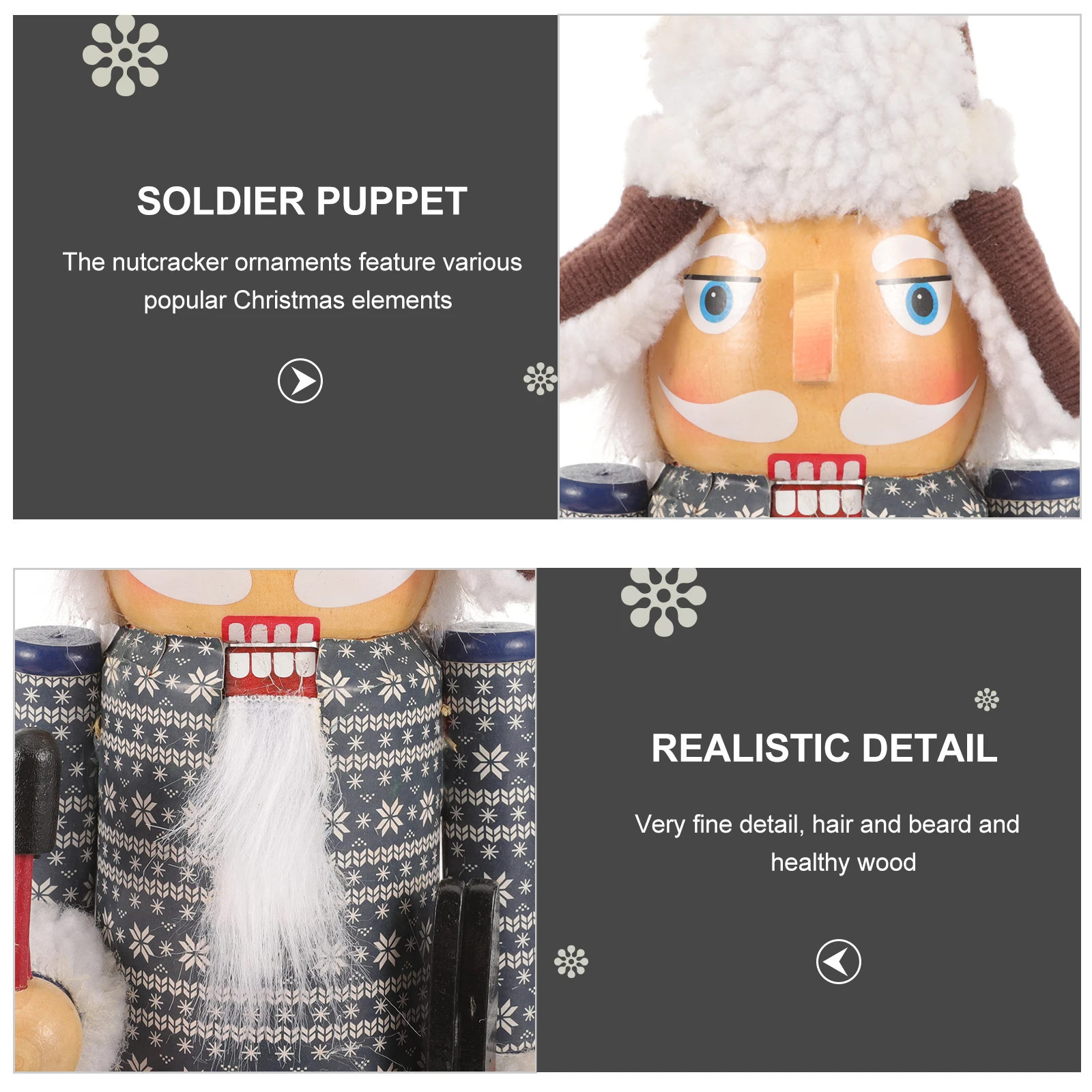 

Nutcracker Soldier Puppet Home Decor Nutcrackers Decorations Skiing Ornaments The Wood Ornamental Figure Desktop
