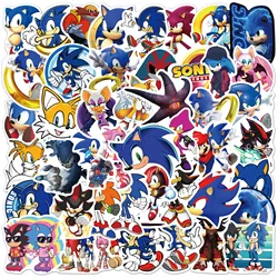 50Pcs Japan Sonics The Hedgehog Flash Anime Stickers Graffiti Phone Cartoon Stickers Toy Decal Kids Party Video Hero Game Toy