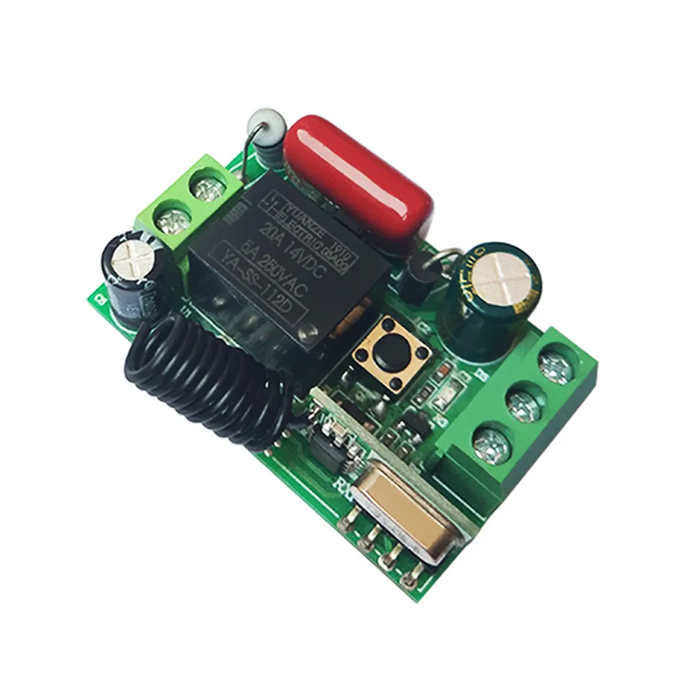 433MHz Wireless RF Remote Control Switch AC 220V 230V 1CH 10A Relay Receiver and Transmitter