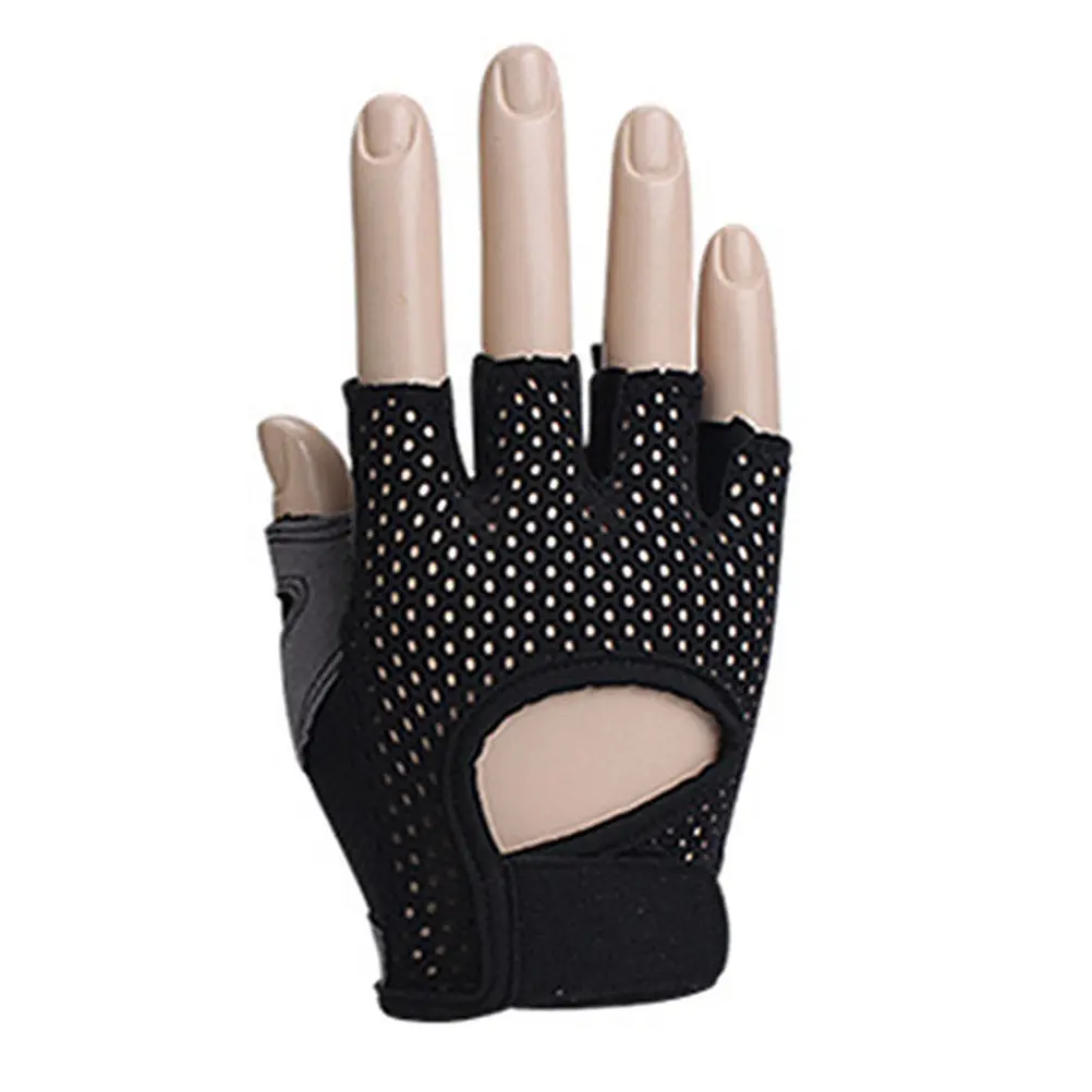 

Women Training Gloves Black S Size Half Finger Finger Vent Weightlifting Dumbbell Gloves Sports Breathable Sweat Absorbing Anti