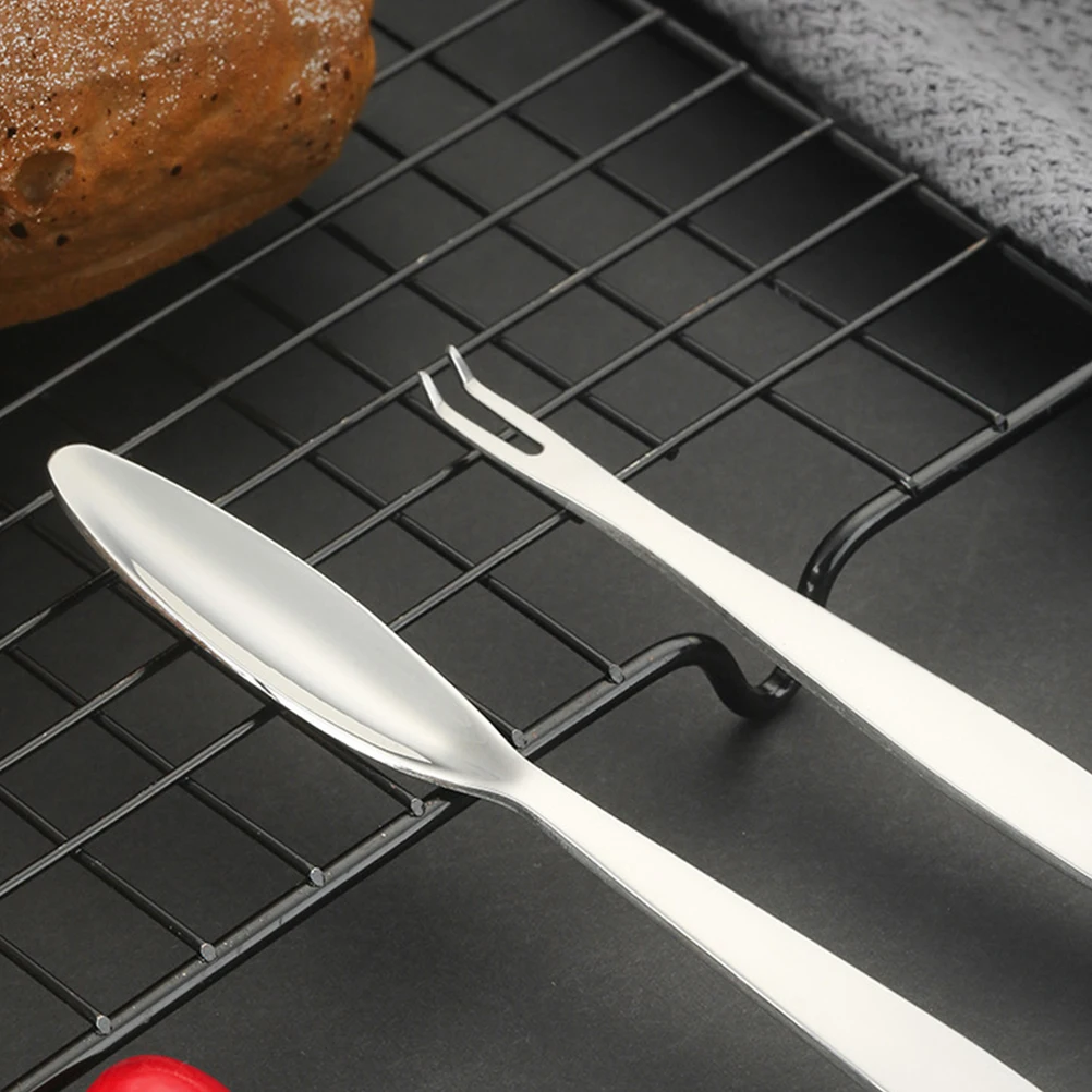 

2Pcs Crab Forks Stainless Steel Multifunctional Household Seafood Eating Tools Kitchen Crab Fork Picks Seafood Fork