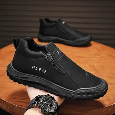 The only 24 years of autumn and winter mainly promote the new 1518 pig leather tire sole zipper popular men's shoes