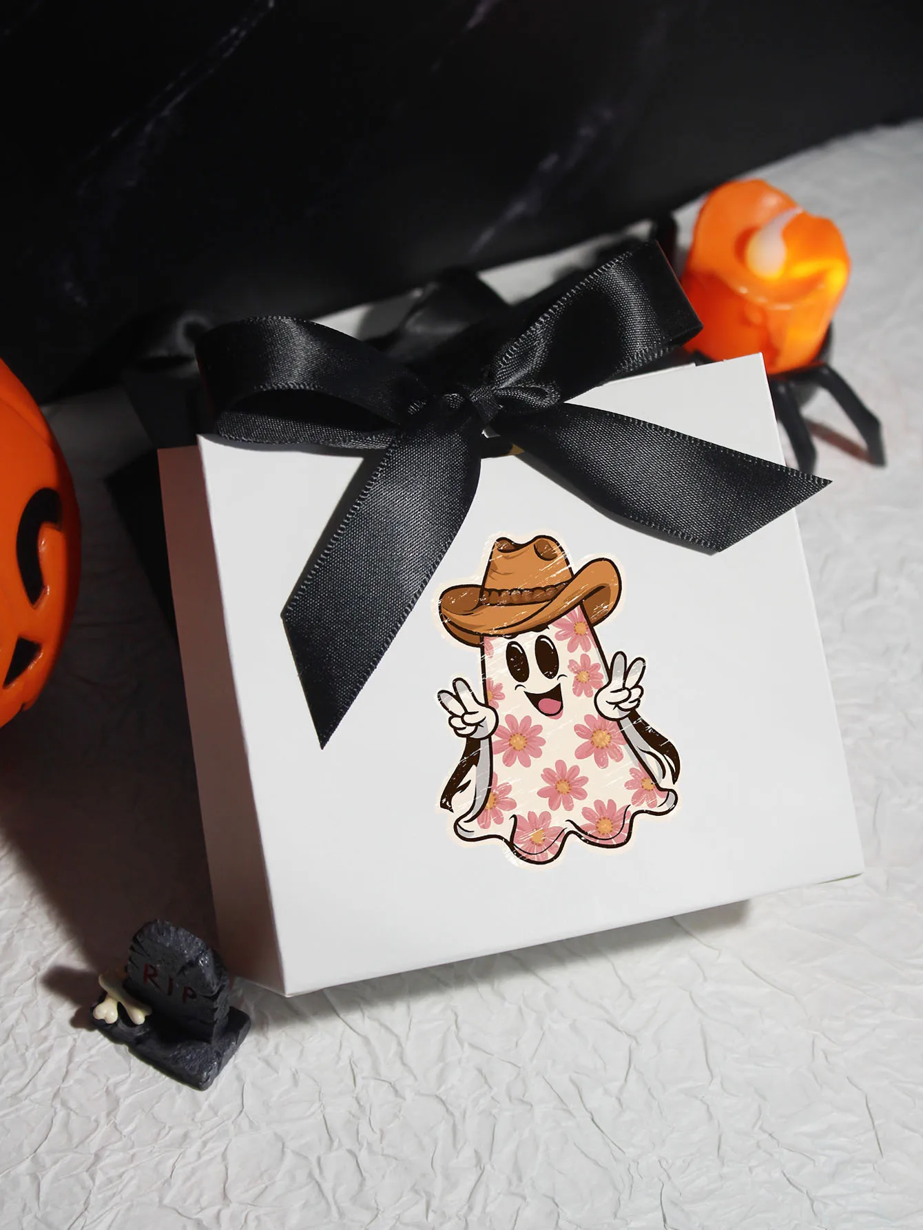 10/20pcs Halloween Gift Box for Kid Trick-or-Treat Gifts Halloween Decor Candy Cookie Box Gift Box Bags Ghost Candy Box