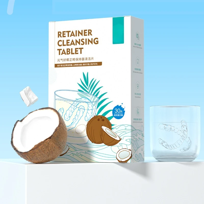 30-pcs-caixa-retentor-limpeza-efervescente-comprimidos-de-limpeza-sabor-coco-para-dentaduras-aparelhos-ortodonticos