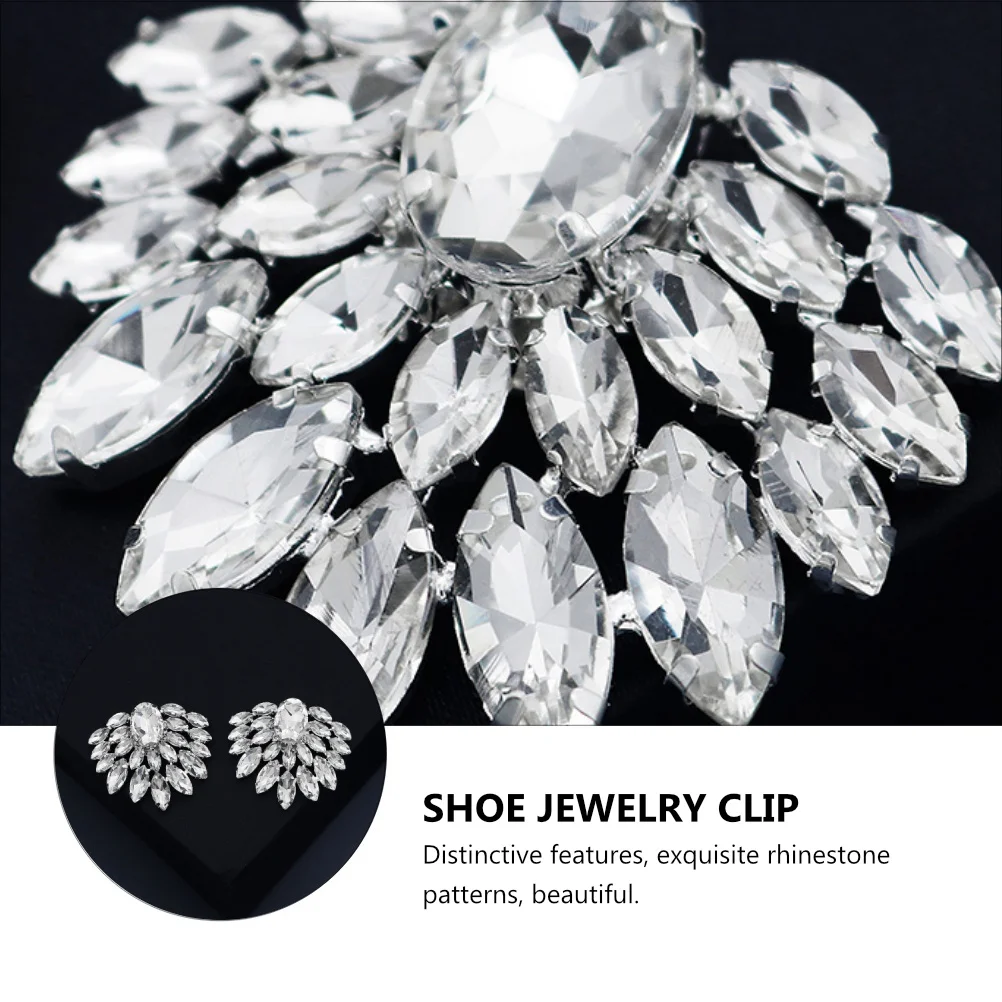 

1 Pair Buckles For Women Rhinestone Decorative Attachable To Flat Shoes Boots Sandals Heels Bride Wedding Party Shoe Jewelry