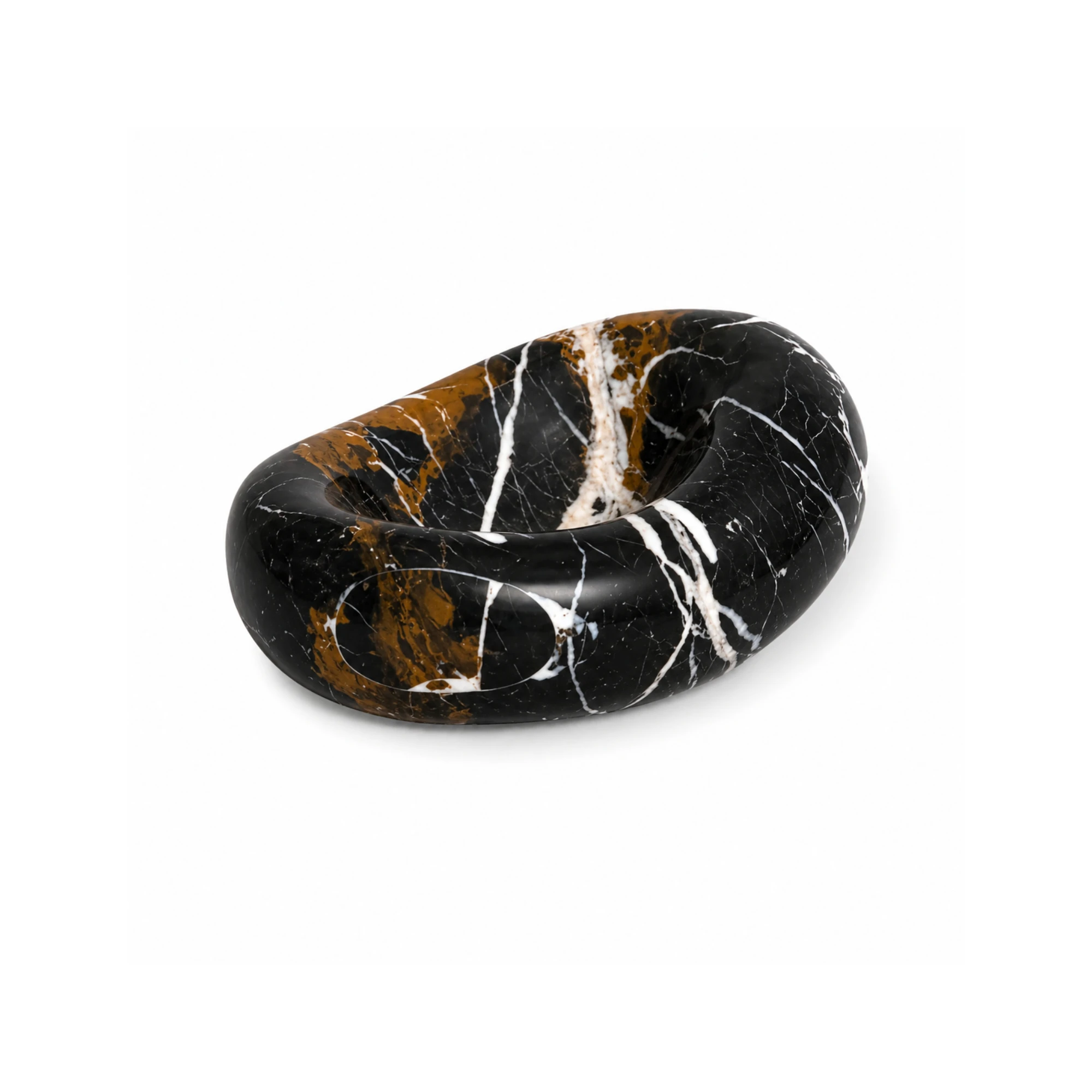 French Luxury High End Natural Marble Decorative Jelly Bean Bowl Tray Decor for Home Decor